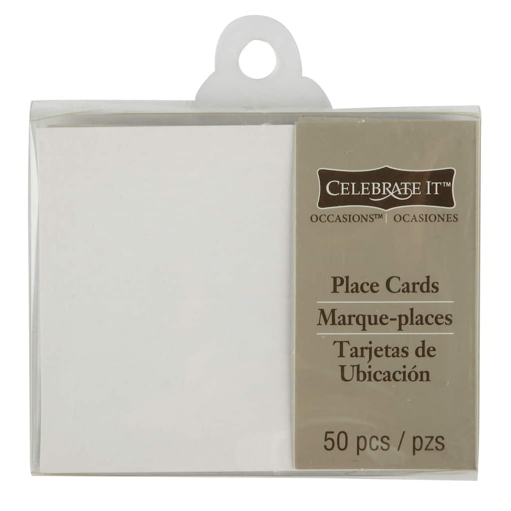 Celebrate It™ Occasions™ Place Cards, Embossed Within Michaels Place Card Template